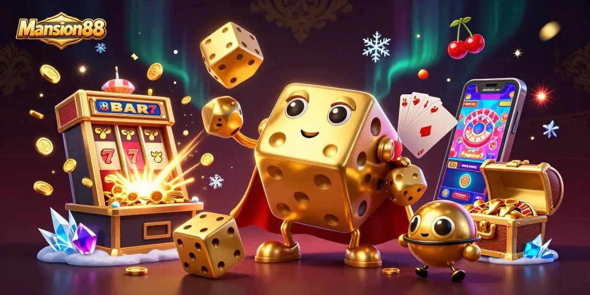 Experience thrilling wins at Mansion88’s captivating casino world with vibrant game elements.