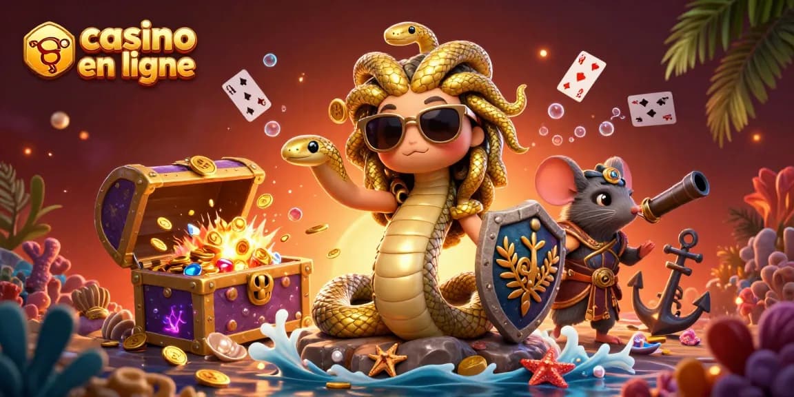 Plongez dans le monde du casino en ligne avec cette illustration captivante de jeux d'argent.