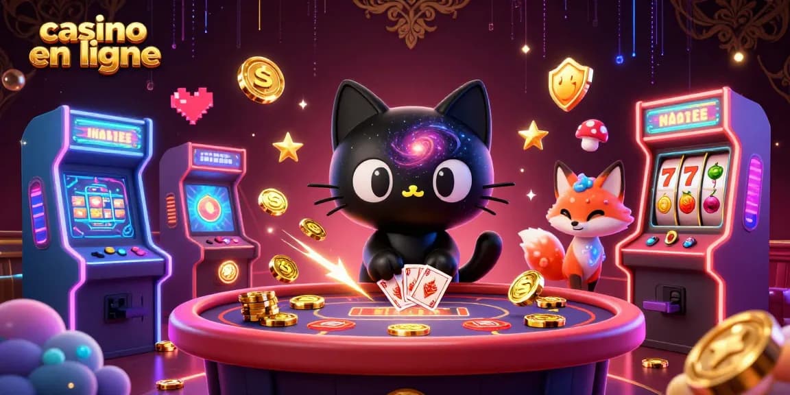 Gagnez aux jeux de casino en ligne avec un chat noir, un trou de ver et un renard nébuleux.