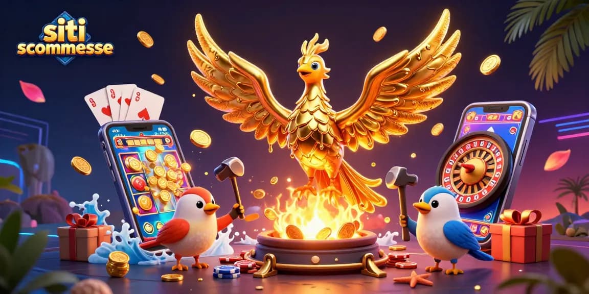 Scommetti con i migliori siti scommesse mentre un'aquila d'oro emerge e monete d'oro cadono