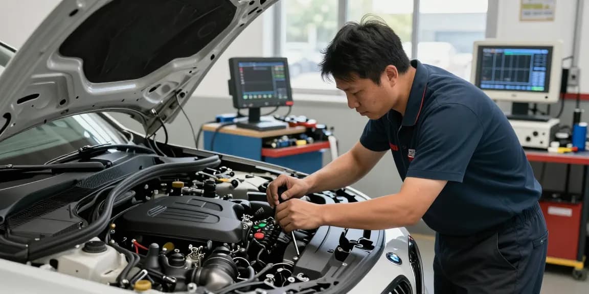 Professioneller Service in der BMW Werkstatt Hannover während der Motorinspektion
