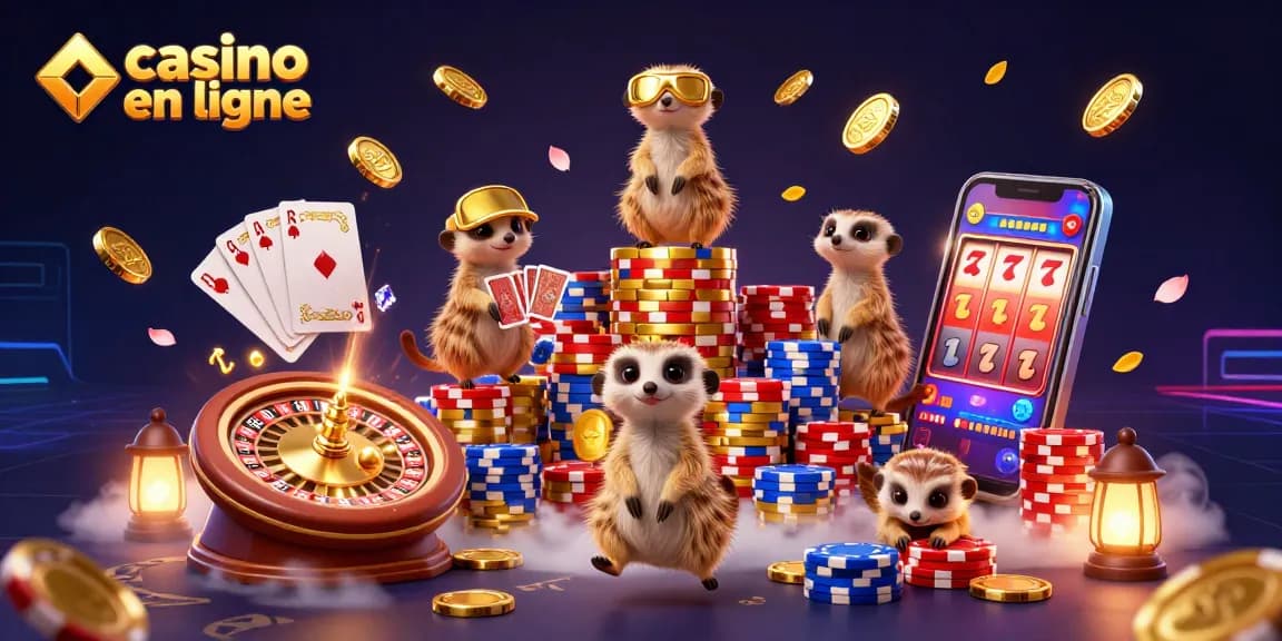 Le casino en ligne animé par une colonie de suricates avec un pit boss et des cartes volantes.