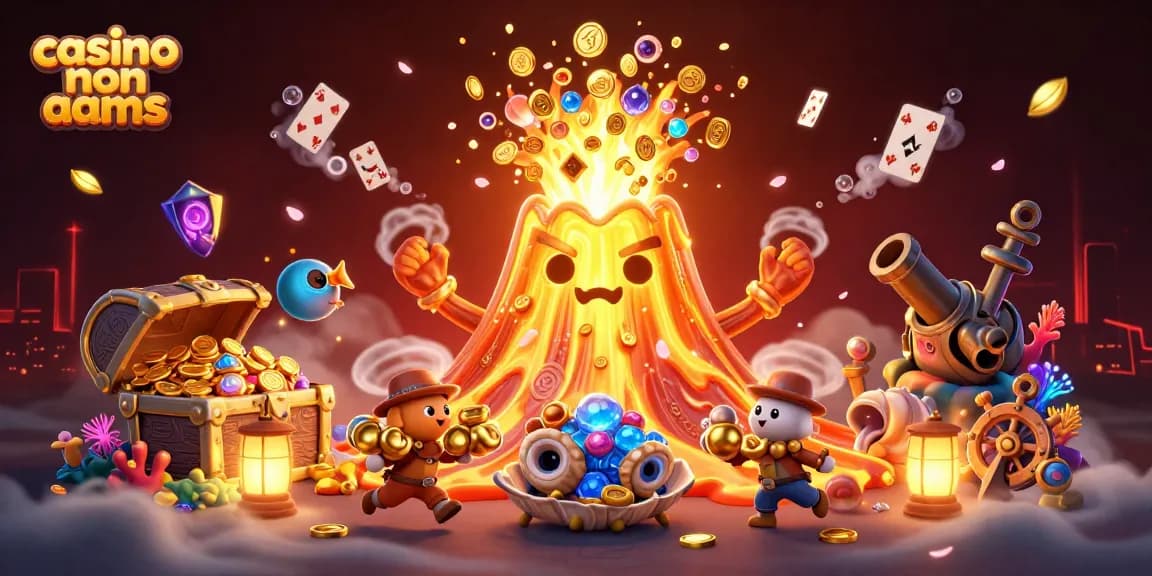 Giocatori esplorano un vulcano d’oro mentre scappano con tesori nei casino non AAMS.