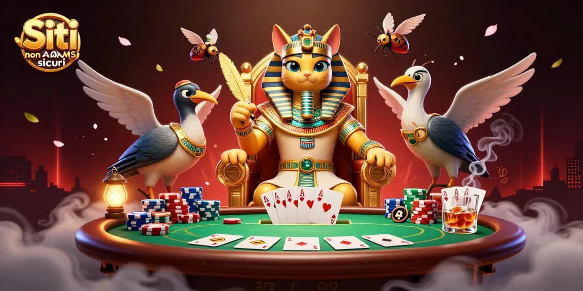 Siti non AAMS sicuri: gioca al poker con l'affascinante gatto faraone mentre gestisci le tue scommesse.
