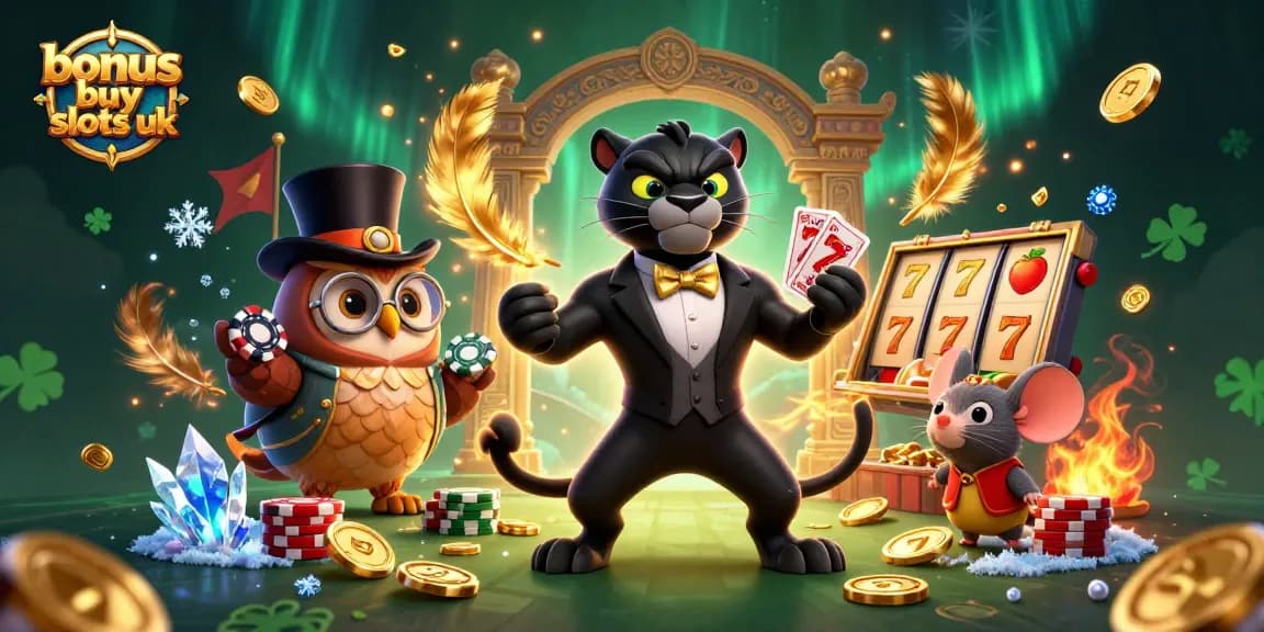 Experience the excitement of bonus buy slots uk with this vibrant 3D scene featuring rich gaming elements.