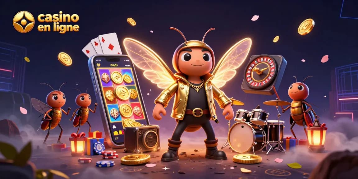 Découvrez l'énergie du casino en ligne avec une illustration captivante d'une scène dynamique de jeu.