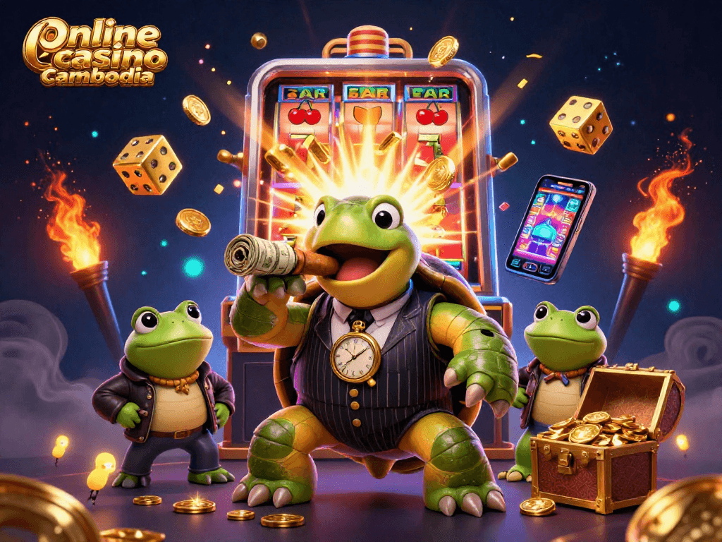 Experience thrilling gameplay at Online casino cambodia with colorful casino elements and characters.