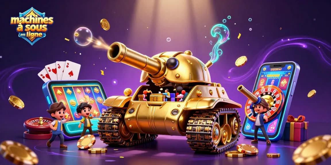 Jouez aux machines à sous en ligne avec ce tank à insecte doré, des confettis et des jetons s'éparpillant.