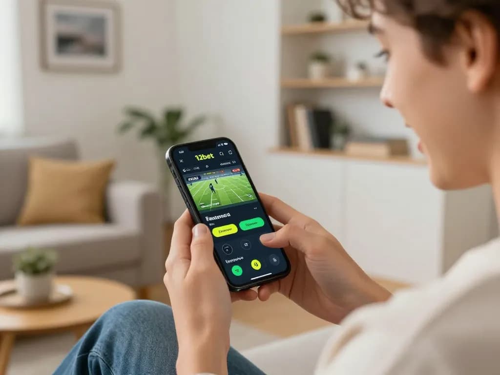 Trải nghiệm người dùng hấp dẫn với Liên kết 12bet trên smartphone trong không gian ấm cúng tại nhà.