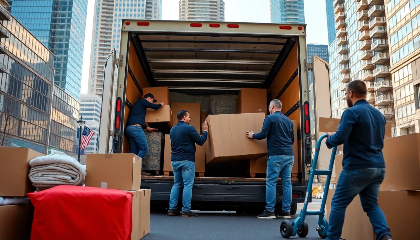 Best Toronto Movers packing and loading furniture with expertise and efficiency.