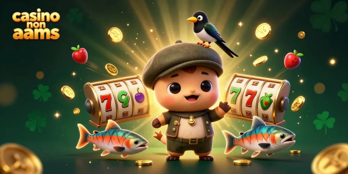 Gioca nei migliori casino non AAMS con slot machine avventurose e simboli d'oro scintillanti.