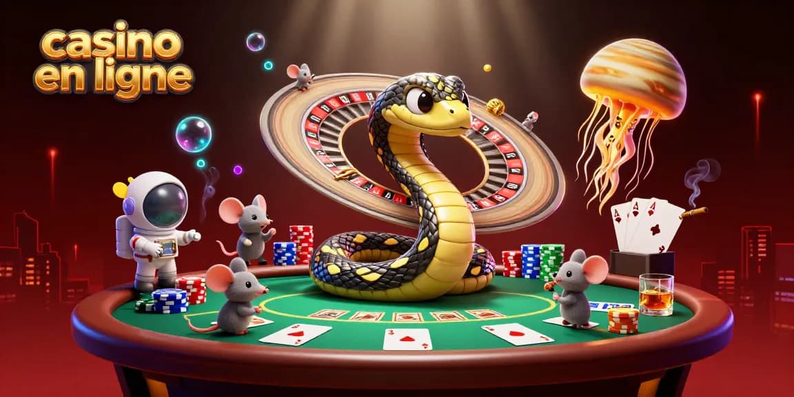 Images de casino en ligne captivantes illustrant des jeux et des paris captivants.