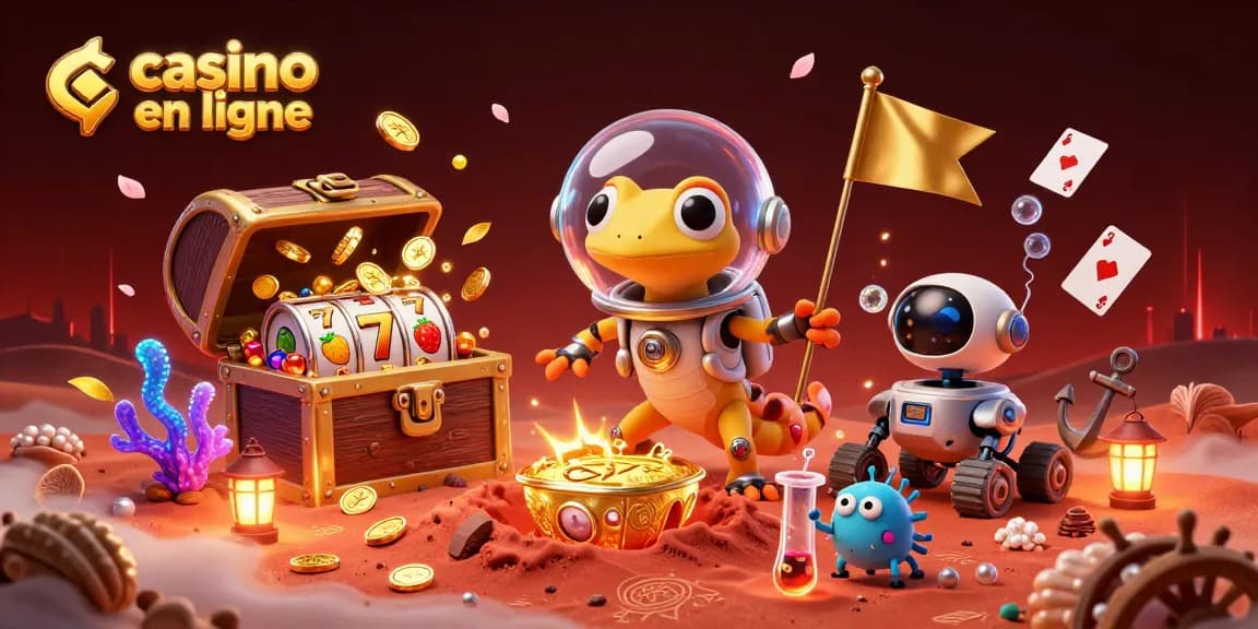 Il est temps de jouer au casino en ligne avec notre gecko martien et ses trésors exotiques.
