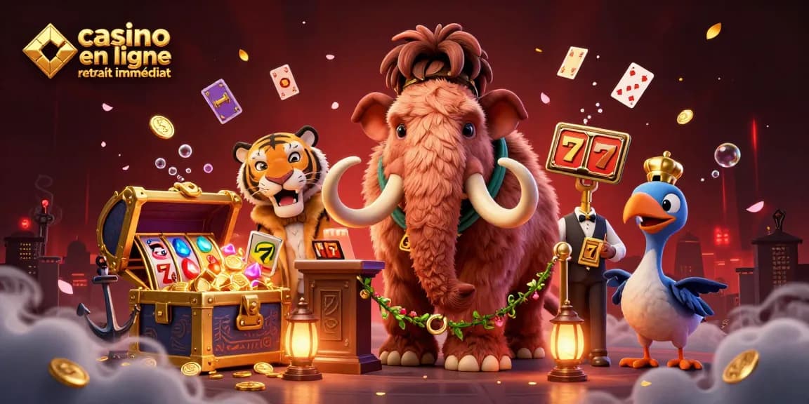Profitez de l'expérience de casino en ligne retrait immédiat avec nos personnages animés à thème.