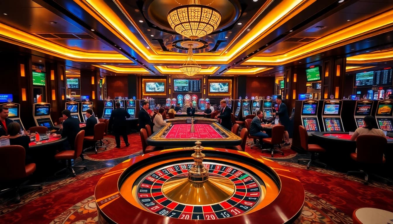 Experience the excitement at THABET casino with vibrant gaming tables and jackpot slots.