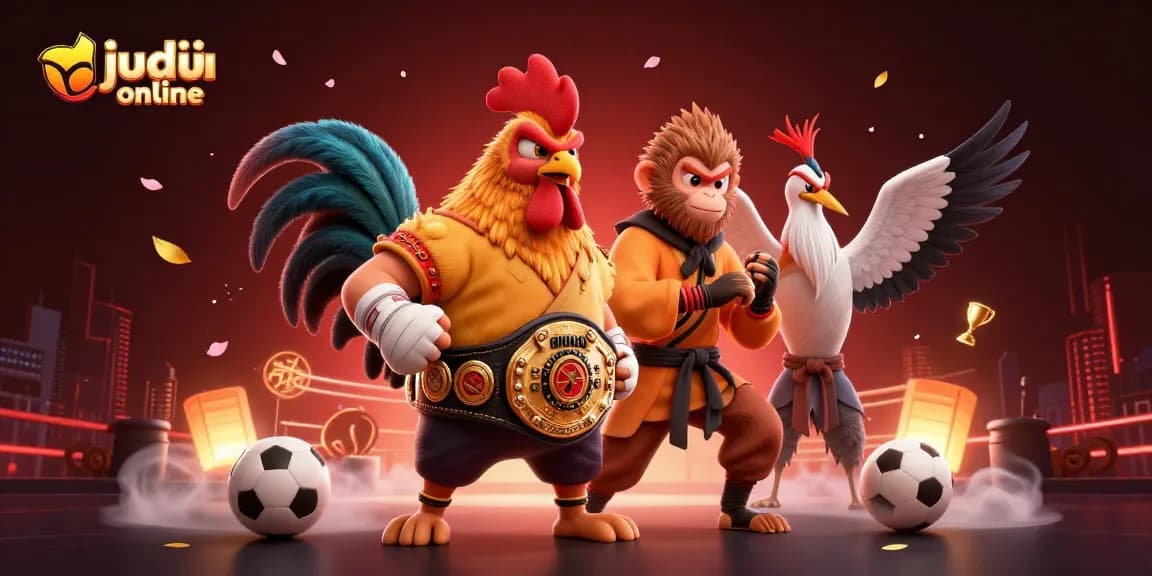 Engage in the excitement of judi bola online with dynamic sports elements and lively characters.