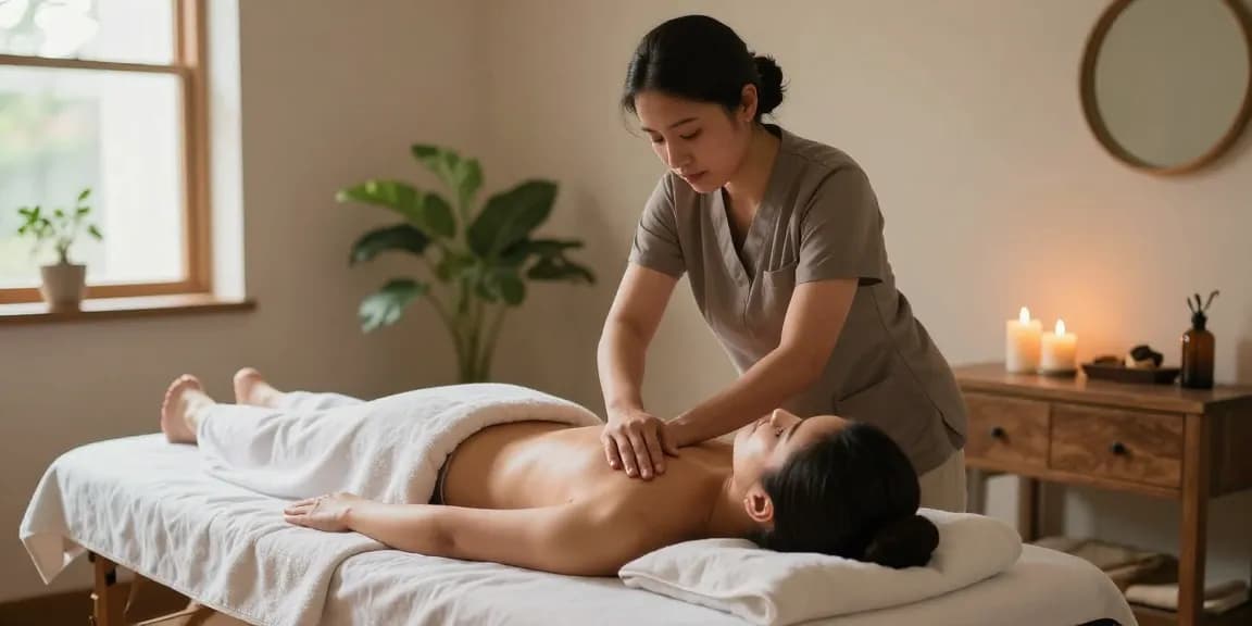 Relaxing Swedish massage scene highlighting therapeutic techniques and tranquil environment.