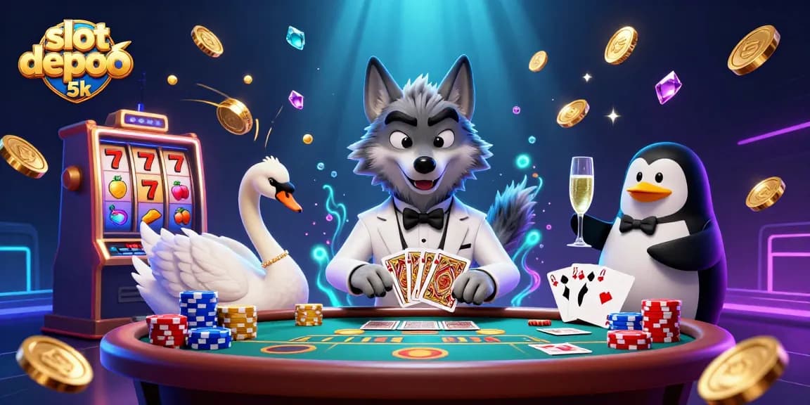 Spin the reels at slot depo 5k to uncover dazzling jackpots and thrilling wins in this vibrant casino scene.
