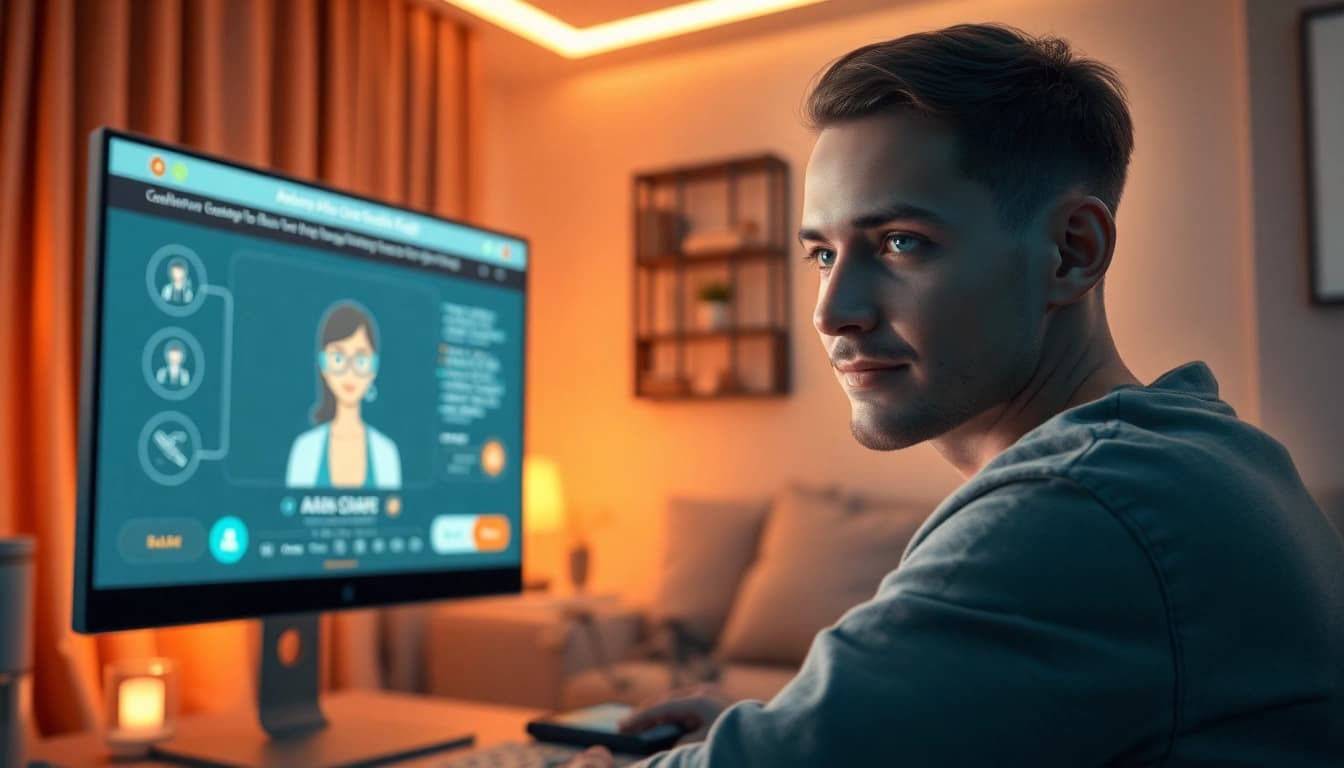 Engaging AI sex chat interface showcasing intimate user interaction with a digital companion.