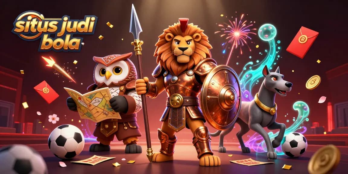 Win big on situs judi bola with thrilling sports betting action featuring dynamic characters and vibrant elements.