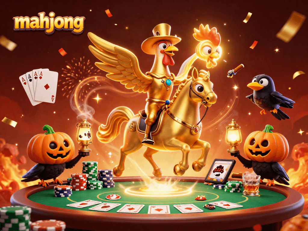 Experience the excitement of mahjong at a vibrant casino with magical characters and dynamic elements.