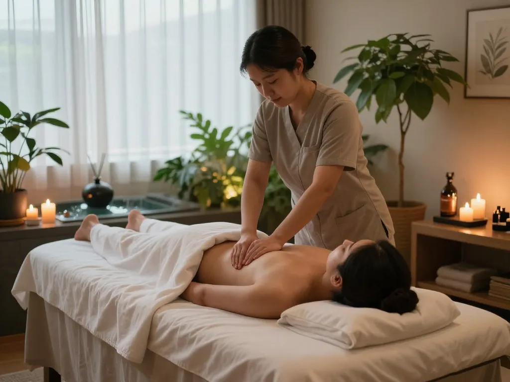Indulge in premium 대구마사지 therapy in a tranquil spa setting with soothing atmosphere.