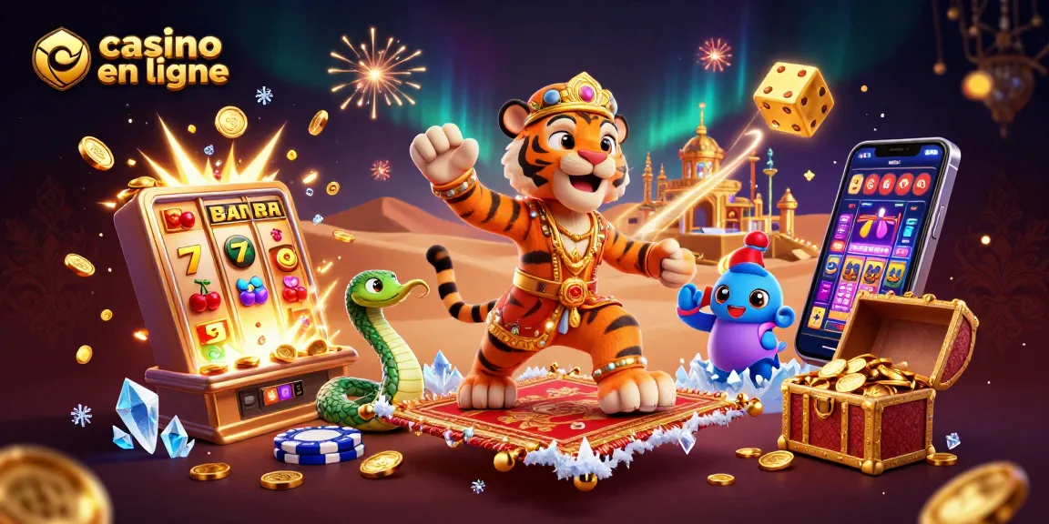 Gagnez gros dans un casino en ligne avec cette illustration captivante de machines à sous et un sultan majestueux.