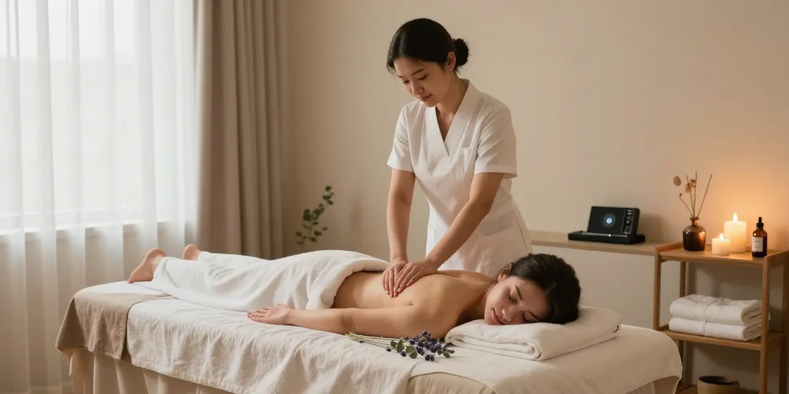 Relaxing 1인샵 massage session highlighting therapist and tranquil atmosphere.