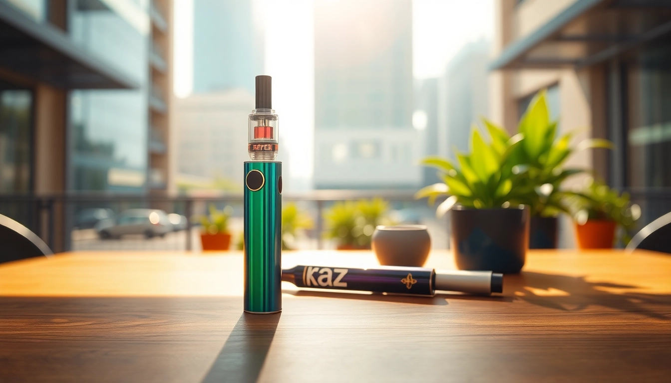 Learn how much nicotine is in a raz vape while viewing its sleek design against a lively backdrop.