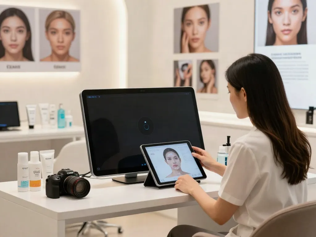 Analyzing alternatives to QOVES with AI technology in a beauty studio