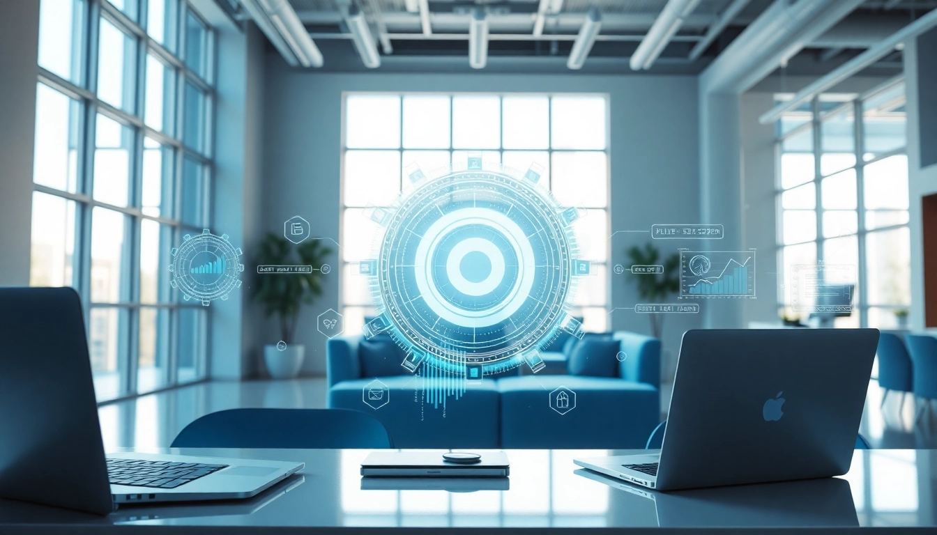 Visualize EORMC in action, showcasing advanced AI blockchain technology in a modern workspace.