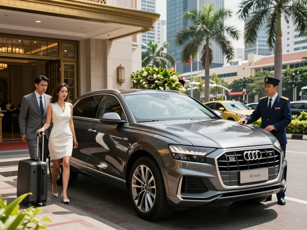 Thuê một chiếc Audi Q8 hạng sang tại Thành phố Hồ Chí Minh để có những trải nghiệm du lịch cao cấp.