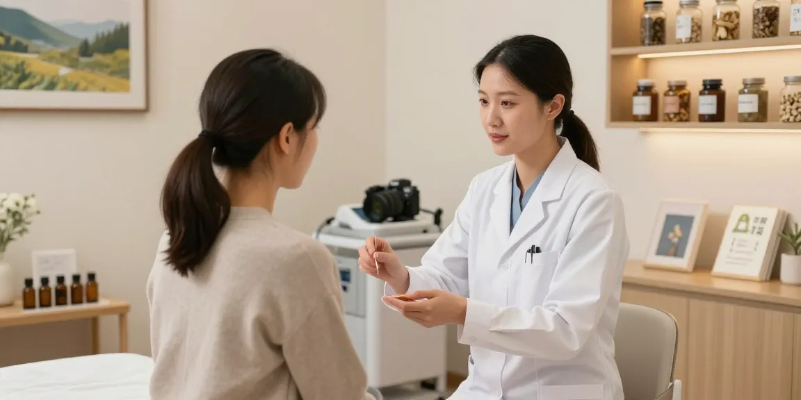 Patient consultation at 수원교통사고한의원 clinic, showcasing treatment options in a welcoming environment.
