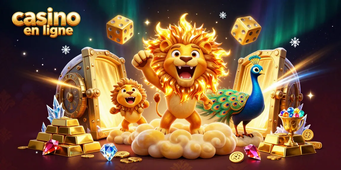 Plongez dans le monde du casino en ligne avec des créations scintillantes et des personnages fantastiques.
