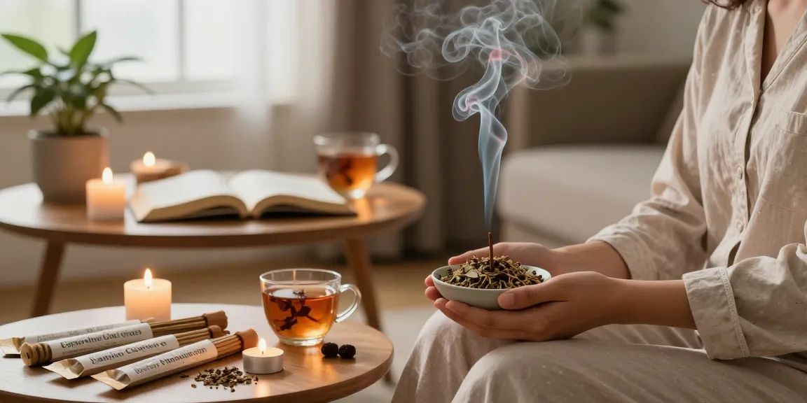 Enhance your space with premium aromas by buying herbal incense online, featuring packs and colorful smoke in a serene home setting.