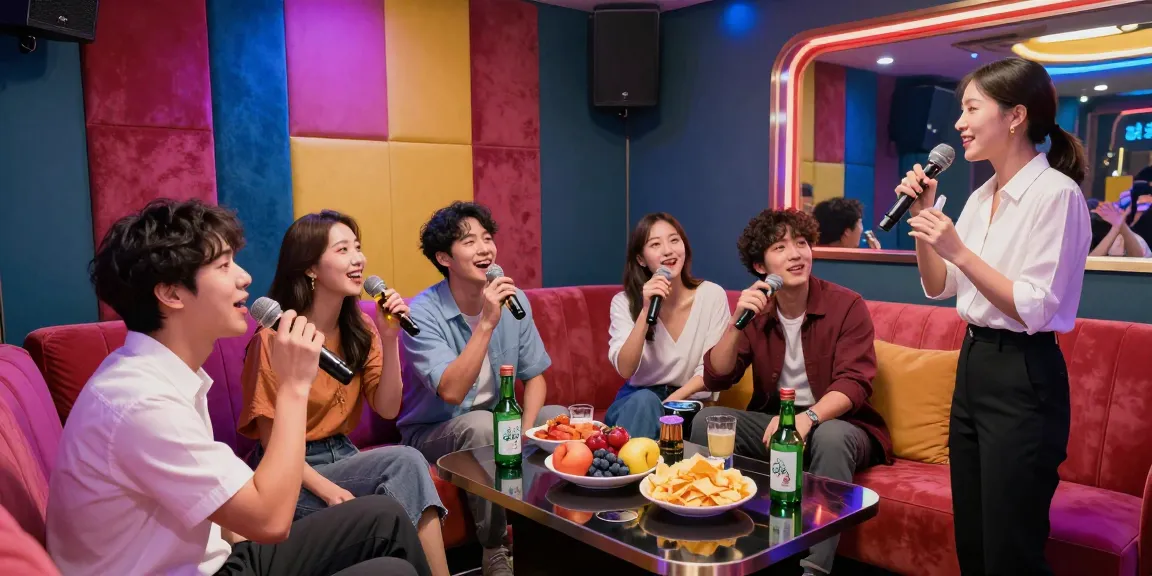 Engaging night out at 인천쓰리노 karaoke, showcasing guests enjoying drinks and singing.