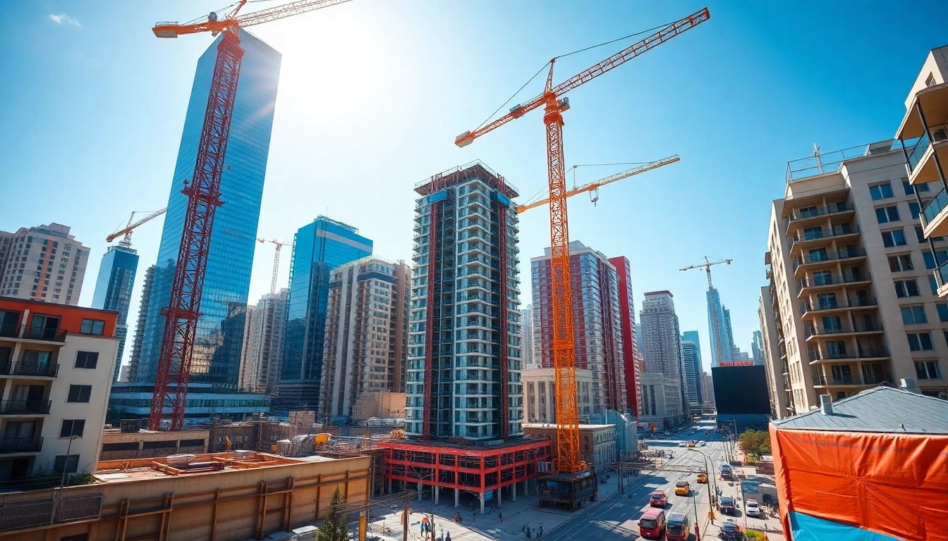 Real Estate Development in action, depicting construction and urban progress.