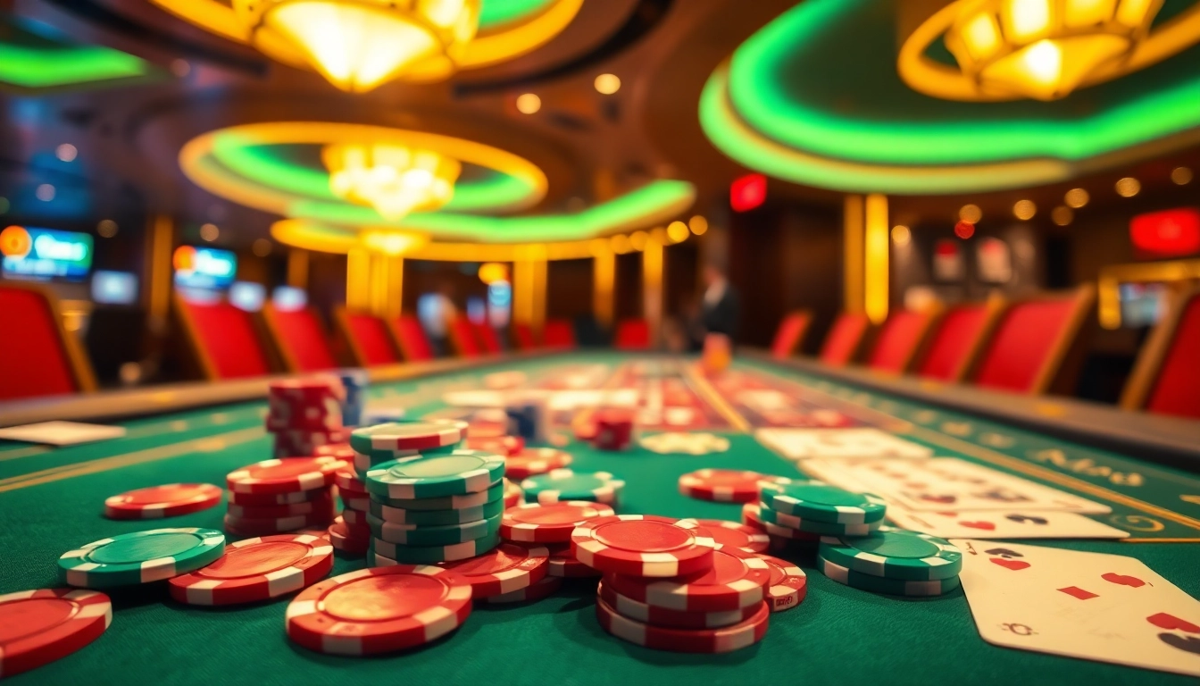 Menang bertaruh dengan situs toto di meja poker penuh warna dan chip mewah