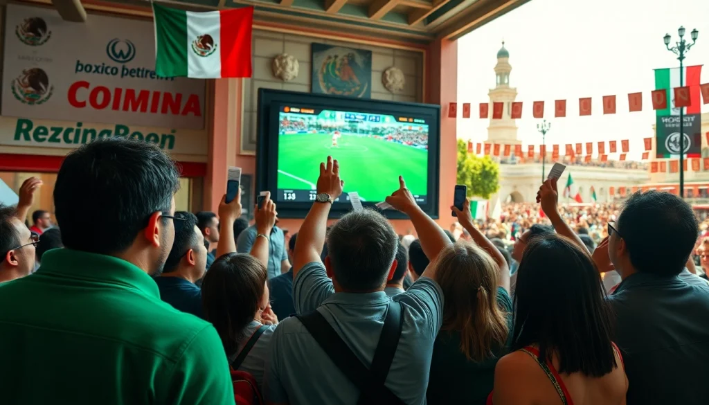 Engaging sports betting Mexico scene showcasing enthusiastic bettors and live events.