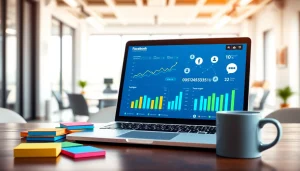 Enhance your presence with the facebook smm panel showcased in a dynamic marketing workspace.