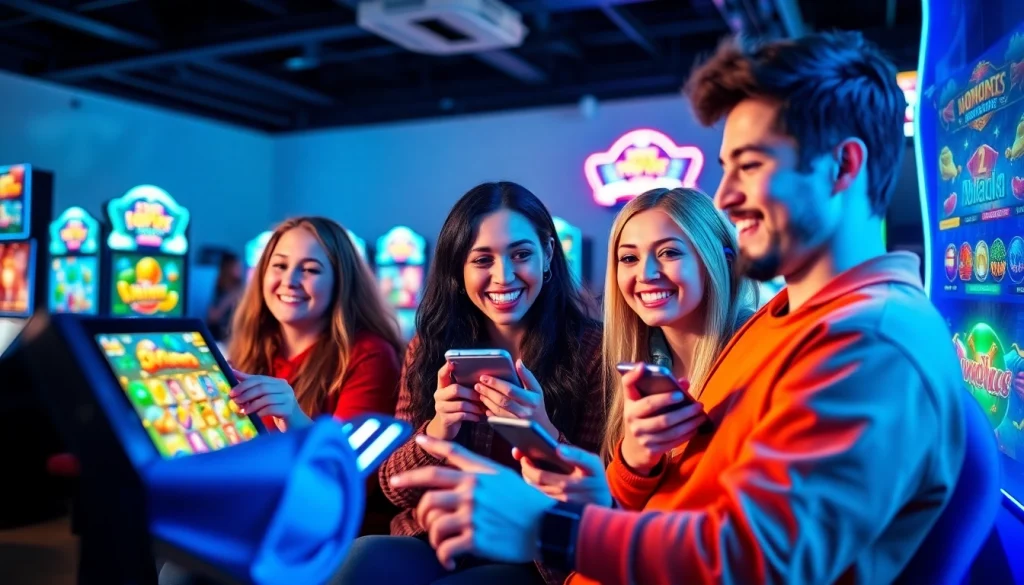 Exciting online gaming scene showcasing hoki138 pro with vibrant colors and cheerful players.