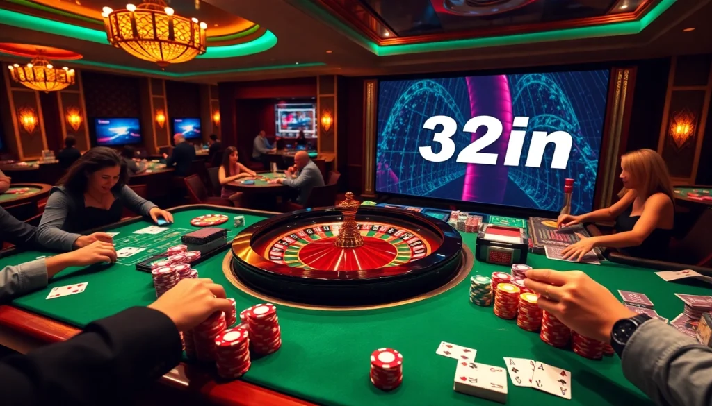 Experience thrilling gambling action at 32ưin with vibrant casino games and luxury atmosphere.