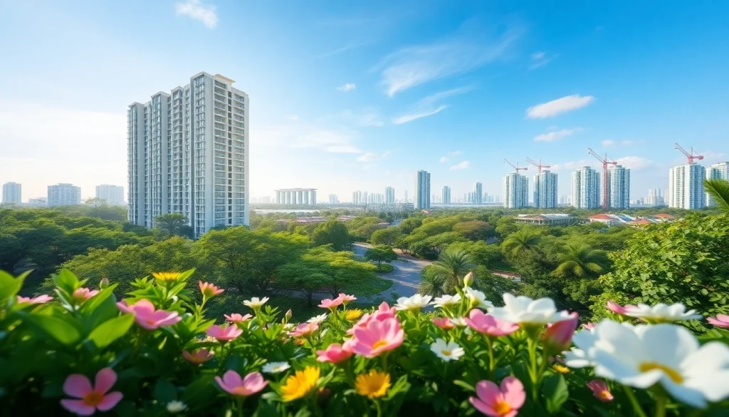 Explore the stunning Tampines EC surrounded by greenery and bright urban landscape.