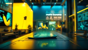Dynamic illustration of nano banana 2 technology in a modern tech interface.