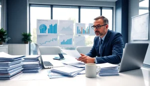 카드현금화 방법을 검토하는 금융 전문가의 모습