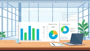 Analyze competitor pricing data through vibrant infographics showcasing results.