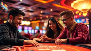 Engaging players enjoying online casino Canada games in a vibrant and inviting setting.