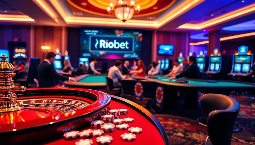 Experience the thrill of riobet through a vibrant casino scene with exciting games.
