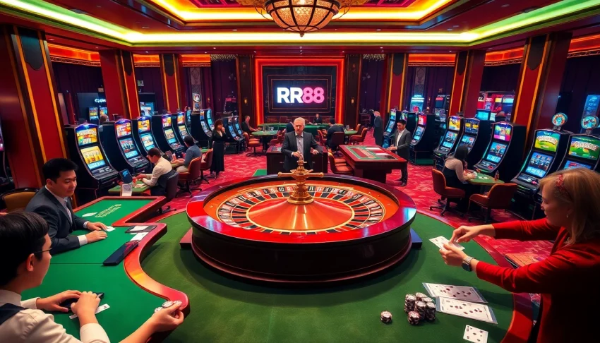 Experience excitement at RR88's luxurious casino with vibrant games and professional dealers.