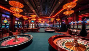 Experience the thrill of professional gambling at 7m's luxurious casino with vibrant slights and engaging games.